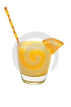 Screwdriver Drink, Orange Wedge, Swizzle Stick
