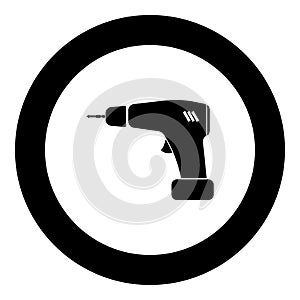 Screwdriver icon black color in circle