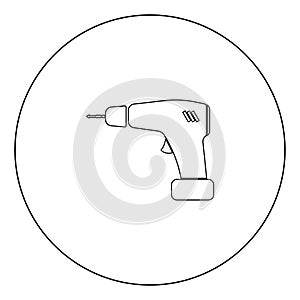 Screwdriver icon black color in circle