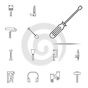 screwdriver icon. Home repair tool icons universal set for web and mobile