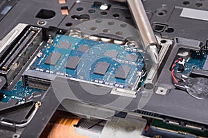 Screwdriver and internal computer components