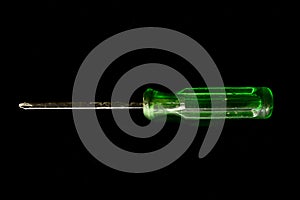 Screwdriver isolated on black background