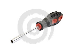 Screwdriver with the replacable bit isolated