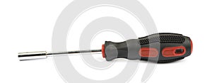 Screwdriver with the replacable bit isolated