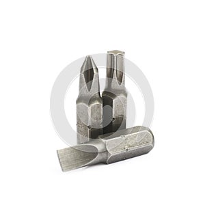 Screwdriver`s replacable bit isolated