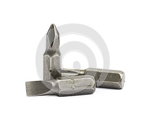 Screwdriver`s replacable bit isolated