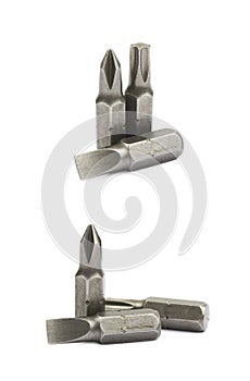 Screwdriver`s replacable bit isolated