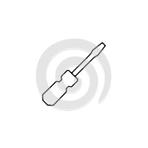 Screwdriver simple line icon. repair or service isolated icon