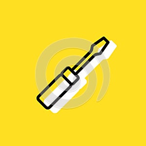 Screwdriver simple vector icon illustration