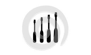 Screwdriver tool icons set vector. Hand tools for repair and construction. isolated Vector illustration