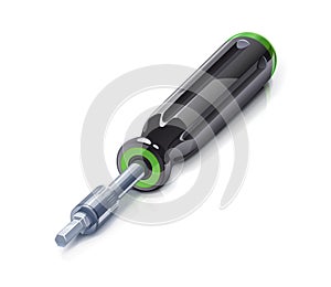 Screwdriver. Tool for unscrew and screw. Vector illustration.