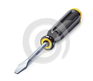Screwdriver. Tool for unscrew and screw. Vector illustration. photo