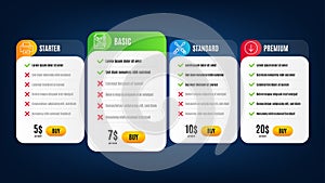 Screwdriverl, Printer and Scroll down icons set. Report document sign. Vector