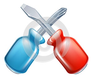 Screwdrivers crossed tools icon