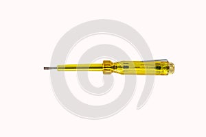 Screwdrivers Mains Tester isolated on white background