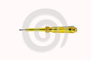 Screwdrivers Mains Tester isolated on white background photo