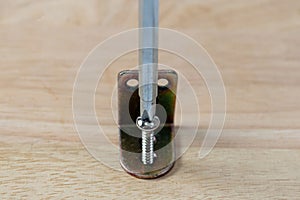 Screwdrivers and screws for drilling wood
