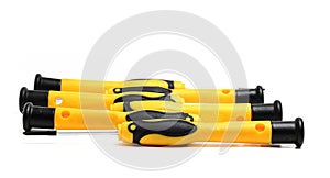 Screwdrivers with yellow and black handle