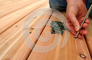 Screwing Decking photo