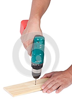 Screwing with an electric screwdriver