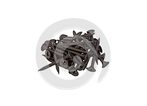 Screws black on white background
