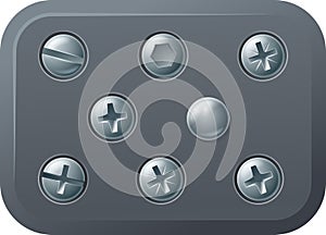 Screws and bolts design elements