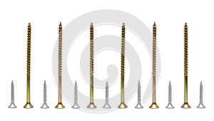 Screws isolated on white background