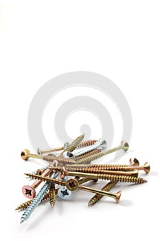 Screws isolated on white background