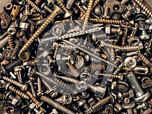 Screws nuts bolts washers screws loose in assortment