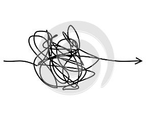 Scribble arrow vector photo