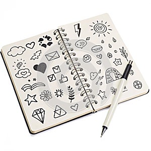 Scribble Illustrations Set on white background