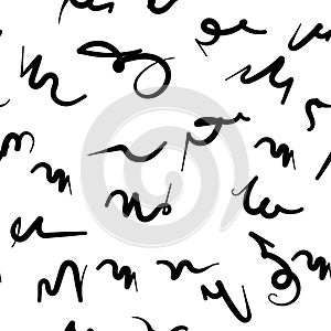 Scribble seamless pattern vector illustration isolated on white background