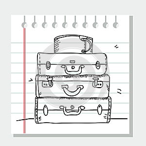 Scribble suitcases