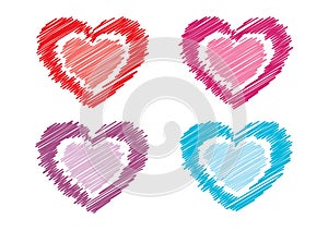 Scribbled Hearts photo