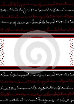 Scribbled Text Invitation Card