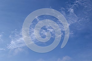 Blue and white cloudscape for background use