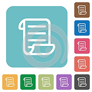 Script code rounded square flat icons