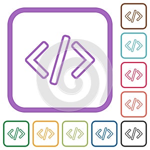 Script code simple icons