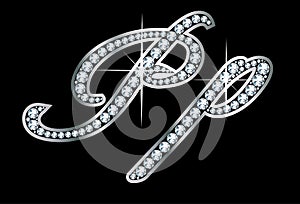 Script Diamond Bling Pp Letters