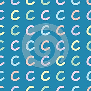 Script Letter C Vector Pattern Background