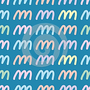 Script Letter M Seamless Wallpaper Pattern