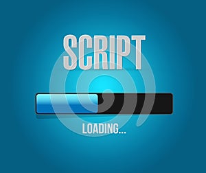 script loading bar sign concept illustration