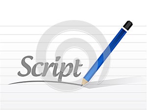 script message sign concept illustration