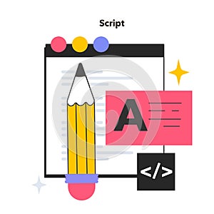 Script. Software development and web programming. CMS architecture.