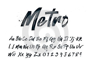 Vector Illustration Handdrawn Calligraphy Brush Script. Modern Handmade Style Typography