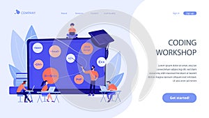 Coding workshop concept landing page
