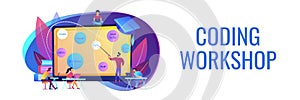 Coding workshop concept banner header