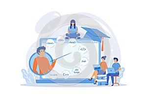 Script writing, software engineering. Coding workshop, code created workshop, online programming course, apps and games