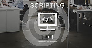 Scripting Coding Data Development Internet Concept