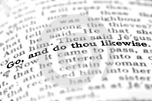 Scripture from Bible Go and Do